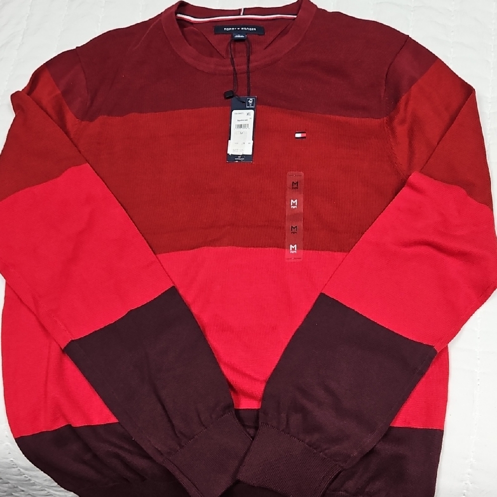 Tommy Hilfiger Men's Multicolor Crewneck Sweater Size Medium NWT